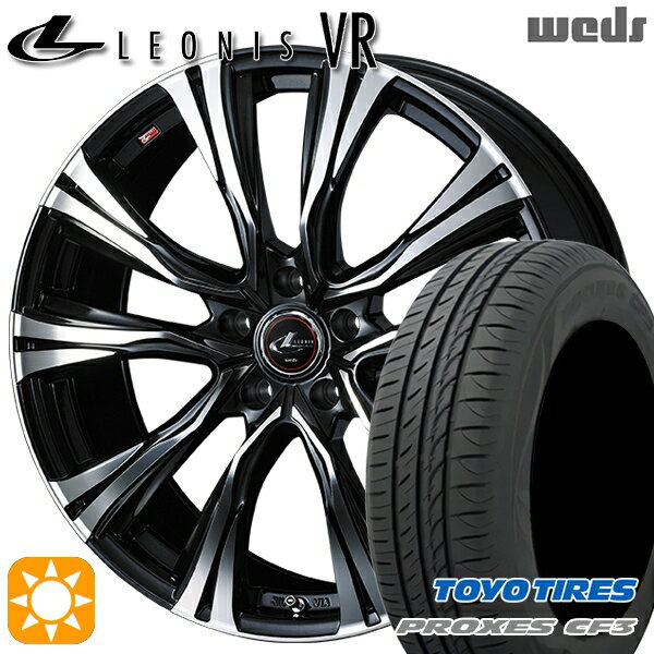 【取付対象】リーフ レヴォーグ 215/50R17 95V XL トーヨー プロクセス CF3 Weds レオニス VR PBMC 17インチ 7.0J 5H114.3 サマータイヤホイールセット