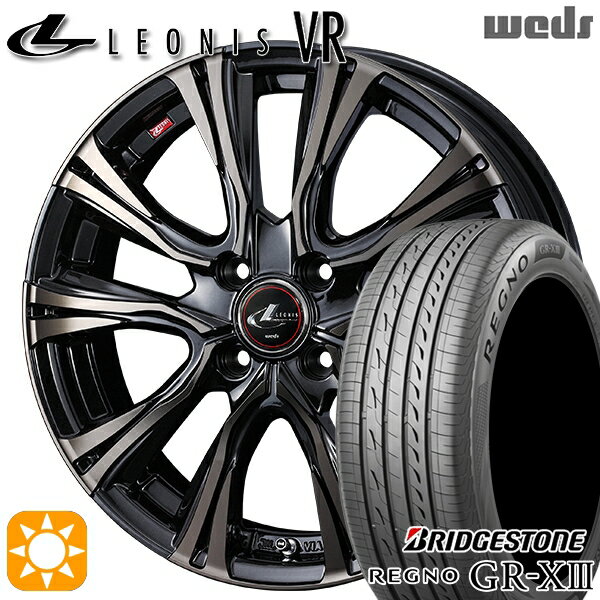 【取付対象】フィット アクア 185/60R15 84H ブリヂストン レグノ GR-X3 Weds レオニス VR PBMC/TI 15インチ 5.5J 4H100 サマータイヤホイールセット