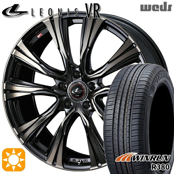 【取付対象】195/65R15 91V ウィンラン R380 Weds レオニス VR PBMC/TI 15インチ 6.0J 5H114.3 サマータイヤホイールセット