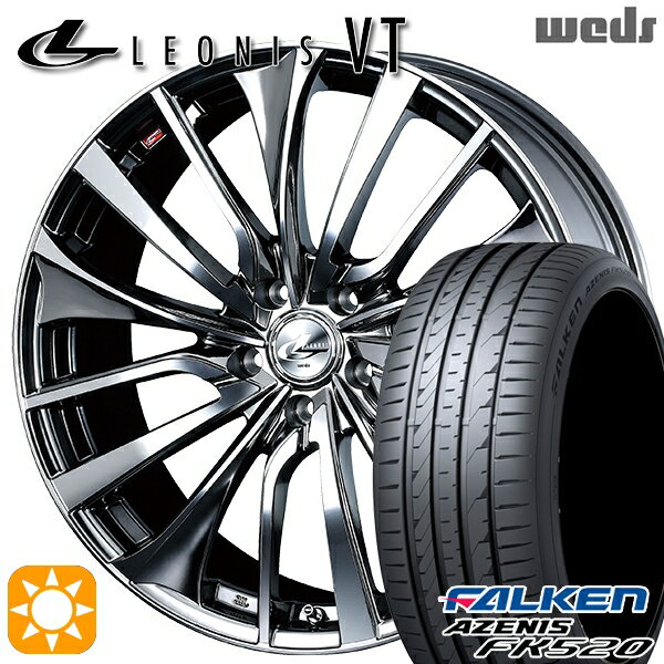 【取付対象】225/35R20 90Y XL ファルケン アゼニス FK520 Weds レオニス VT BMCMC (ブラックメタルコート ミラーカット) 20インチ 8.5J 5H114.3 サマータイヤホイールセット