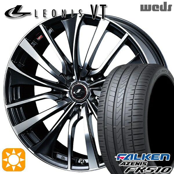 【取付対象】ノア ヴォクシー 215/35R19 85Y XL ファルケン アゼニス FK510 Weds レオニス VT PBMC (パールブラック ミラーカット) 19インチ 7.5J 5H114.3 サマータイヤホイールセット