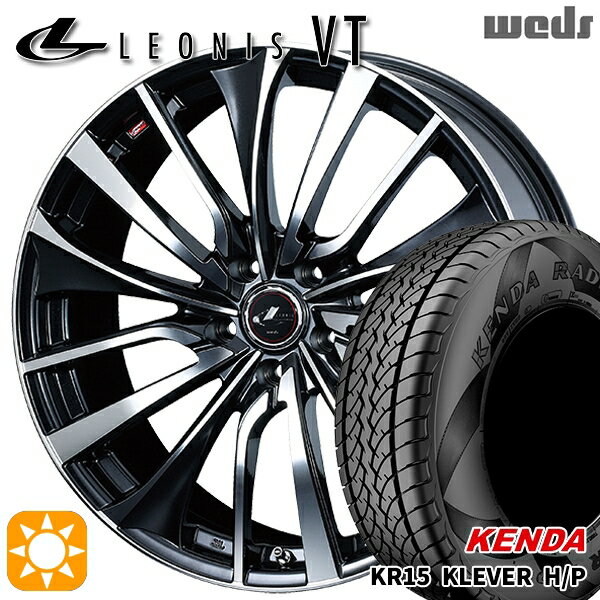 【取付対象】225/65R17 102T ケンダ クレバーH/P KR15 Weds レオニス VT PBMC (パールブラック ミラーカット) 17インチ 7.0J 5H114.3 サマータイヤホイールセット