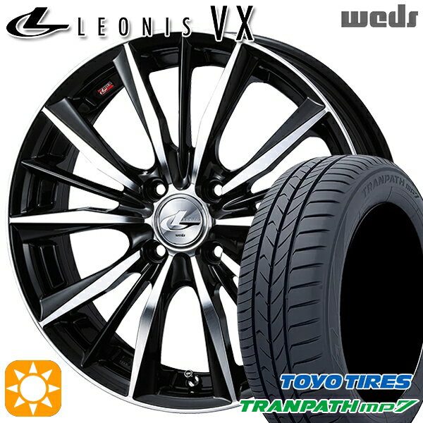 【取付対象】205/60R16 96H XL トーヨー トランパス mp7 Weds レオニス VX BKMC (ブラック ミラーカット) 16インチ 6.0J 4H100 サマータイヤホイールセット