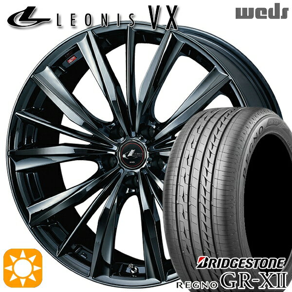 【取付対象】225/45R18 95W XL ブリヂストン レグノ GR-X2 Weds レオニス VX 18インチ 8.0J 5H114.3 BMC1（ブラックメタルコート ワン） サマータイヤホイールセット