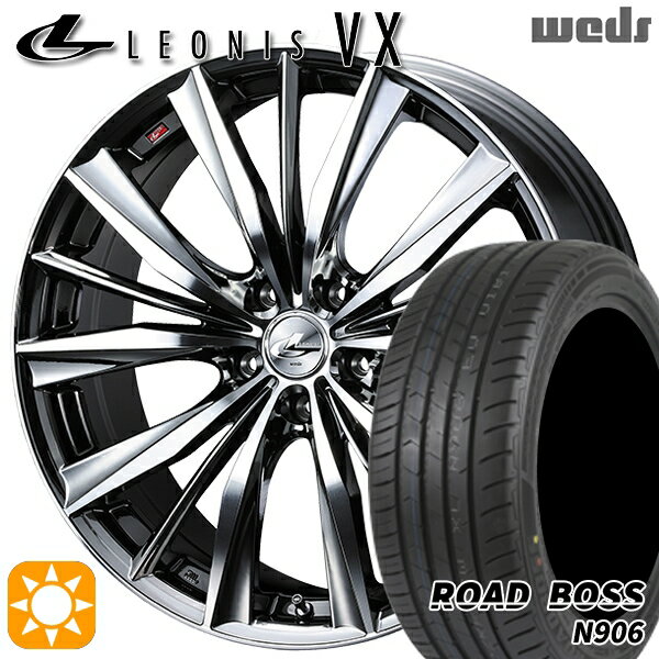 【取付対象】245/40R20 99W XL ロードボス N906 Weds レオニス VX BMCMC (ブラックメタルコート ミラーカット) 20インチ 8.5J 5H114.3 サマータイヤホイールセット