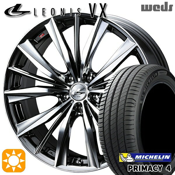 【取付対象】マークX レクサスIS 235/40R19 96W XL VOL ミシュラン プライマシー4 Weds レオニス VX BMCMC (ブラックメタルコート ミラーカット) 19インチ 8.0J 5H114.3 サマータイヤホイールセット