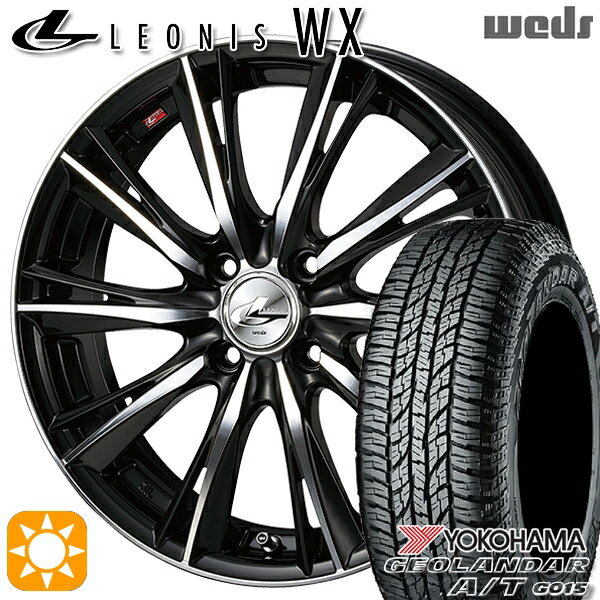 【取付対象】ライズ ロッキー 215/65R16 98H ヨコハマ ジオランダーA/T G015 Weds レオニス WX BKMC (ブラック ミラーカット) 16インチ 6.0J 4H100 サマータイヤホイールセット