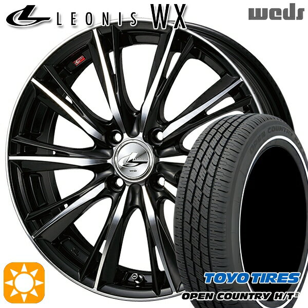 【取付対象】155/65R14 75H トーヨー オープンカントリー H/T2 WR Weds レオニス WX BKMC (ブラック ミラーカット) 14インチ 4.5J 4H100 サマータイヤホイールセット