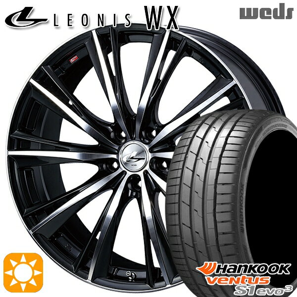 【取付対象】ノア ヴォクシー 215/35R19 85Y XL ハンコック veNtus S1 evo3 K127 Weds レオニス WX BKMC (ブラック ミラーカット) 19インチ 7.5J 5H114.3 サマータイヤホイールセット