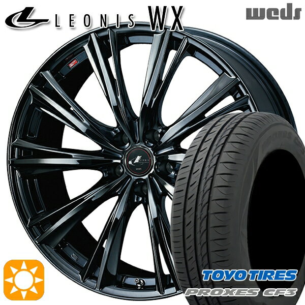 【取付対象】アイシス ノア/ヴォクシー 215/45R17 91W XL トーヨー プロクセス CF3 Weds レオニス WX 17インチ 7.0J 5H114.3 BMC1（ブラックメタルコート ワン） サマータイヤホイールセット
