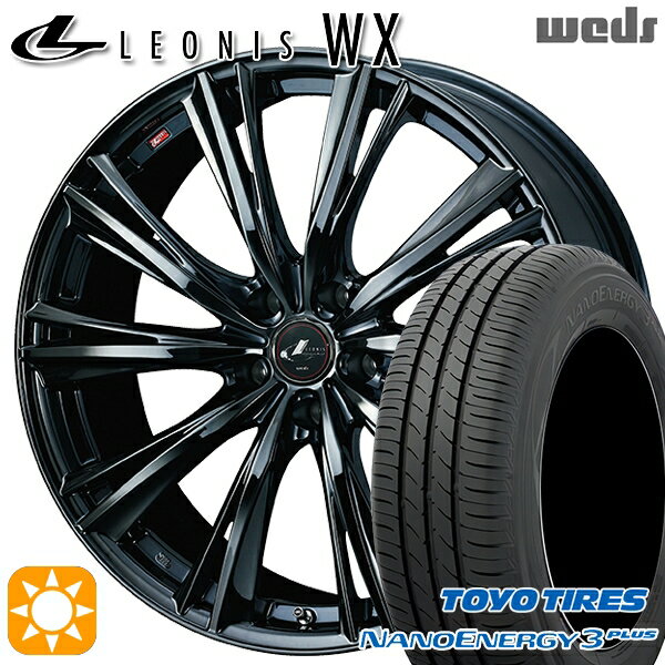 【取付対象】215/50R17 91V トーヨー ナノエナジー3プラス Weds レオニス WX 17インチ 7.0J 5H100 BMC1（ブラックメタルコート ワン） サマータイヤホイールセット