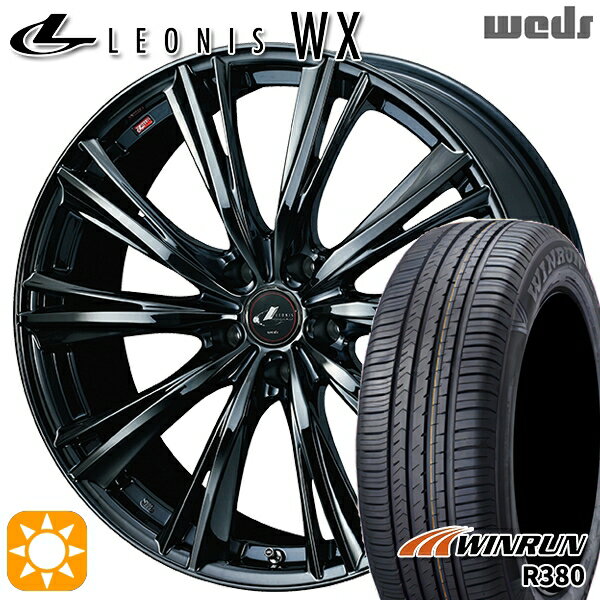 【取付対象】225/60R17 99V ウィンラン R380 Weds レオニス WX 17インチ 7.0J 5H114.3 BMC1（ブラックメタルコート ワン） サマータイヤホイールセット