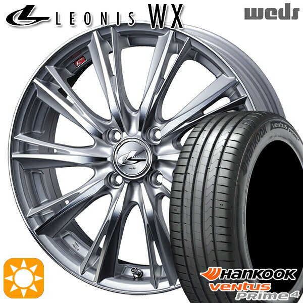 【取付対象】195/65R16 92V ハンコック veNtus PRime4 K135 Weds レオニス WX HSMC (ハイパーシルバー ミラーカット) 16インチ 6.0J 4H100 サマータイヤホイールセット