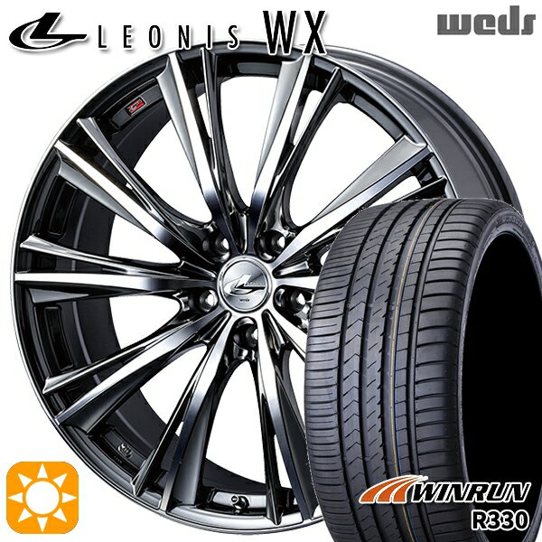 【取付対象】225/35R20 93W XL ウィンラン R330 Weds レオニス WX BMCMC (ブラックメタルコート ミラーカット) 20インチ 8.5J 5H114.3 サマータイヤホイールセット