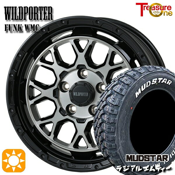 【取付対象】215/65R16 109/107R マッドスター ラジアル M/T ホワイトレター トレジャーワン ワイルドポーター ファンク WMC BP/BC 16インチ 7.0J 5H114.3 サマータイヤホイールセット