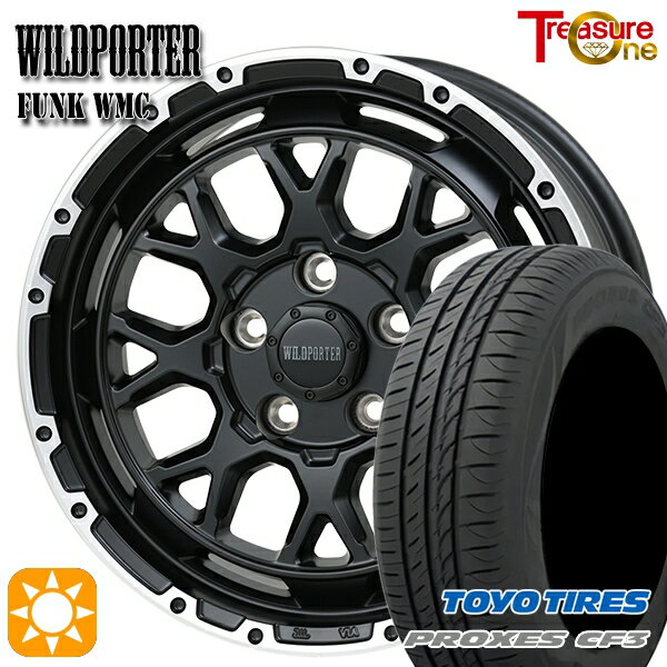 【取付対象】エスティマ ヤリスクロス 215/60R16 95H トーヨー プロクセス CF3 トレジャーワン ワイルドポーター ファンク WMC MB/RP 16インチ 7.0J 5H114.3 サマータイヤホイールセット