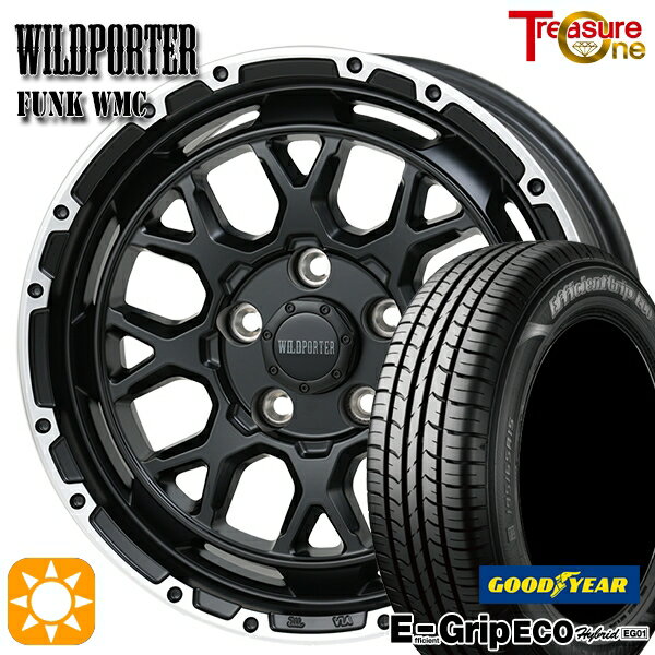 【取付対象】エスティマ ヤリスクロス 215/60R16 95H グッドイヤー エフィシェントグリップ エコ EG01 トレジャーワン ワイルドポーター ファンク WMC MB/RP 16インチ 7.0J 5H114.3 サマータイヤホイールセット