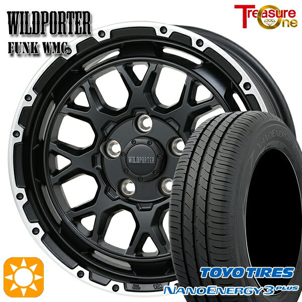 【取付対象】205/60R16 92H トーヨー ナノエナジー3プラス トレジャーワン ワイルドポーター ファンク WMC MB/RP 16インチ 7.0J 5H114.3 サマータイヤホイールセット
