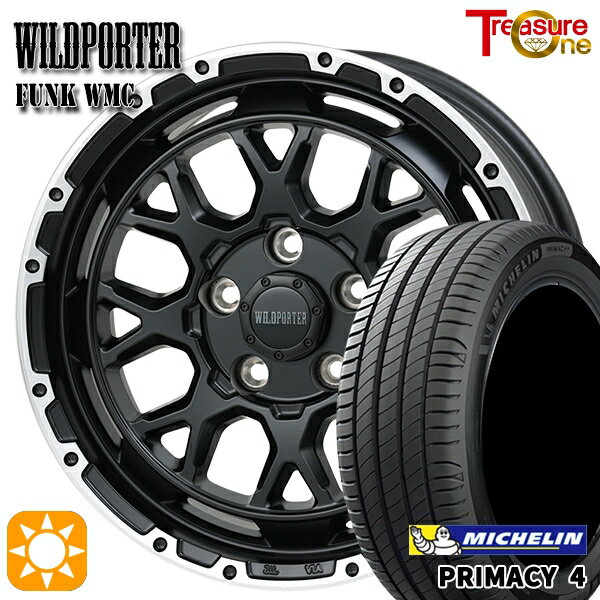 【取付対象】205/60R16 96W XL ミシュラン プライマシー4 トレジャーワン ワイルドポーター ファンク WMC MB/RP 16インチ 7.0J 5H114.3 サマータイヤホイールセット