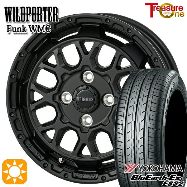 【取付対象】155/65R14 75S ヨコハマ ブルーアース ES32 トレジャーワン ワイルドポーター ファンク WMC MBK 14インチ 4.5J 4H100 サマータイヤホイールセット