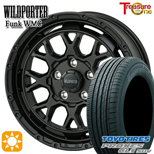 【取付対象】エスティマ ヤリスクロス 215/60R16 95V トーヨー プロクセス CL1 SUV トレジャーワン ワイルドポーター ファンク WMC MBK 16インチ 7.0J 5H114.3 サマータイヤホイールセット