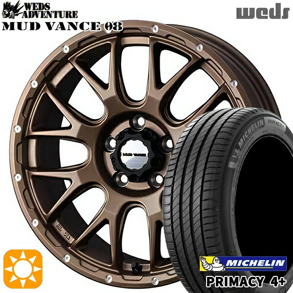 【取付対象】215/65R16 98H ミシュラン プライマシー4プラス Weds マッドヴァンス08 マットブロンズ 16インチ 7.0J 5H114.3 サマータイヤホイールセット