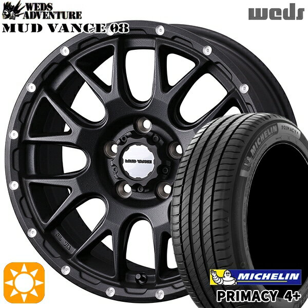 【取付対象】215/60R16 95H ミシュラン プライマシー4プラス Weds マッドヴァンス08 フリントブラック 16インチ 7.0J 5H114.3 サマータイヤホイールセット