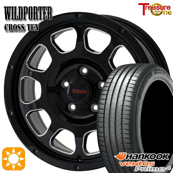 【取付対象】205/50R17 93W XL ハンコック veNtus PRime4 K135 トレジャーワン ワイルドポーター クロステン BK/SM 17インチ 7.5J 5H114.3 サマータイヤホイールセット
