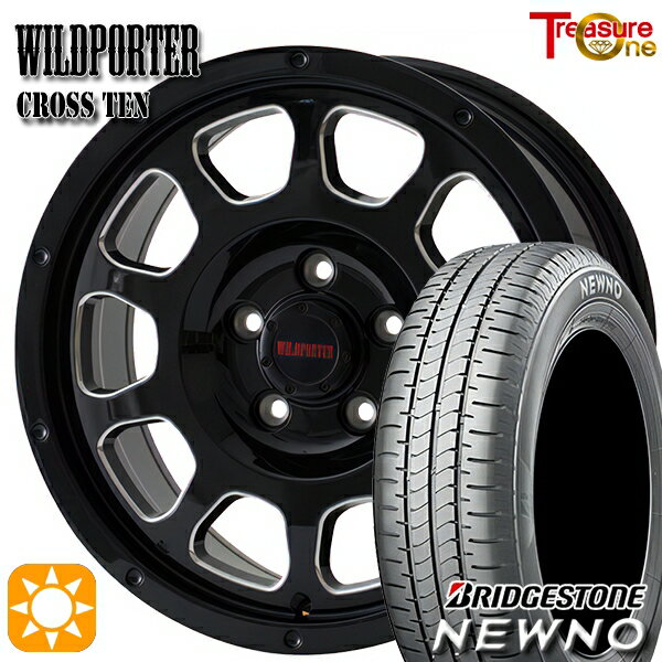 【取付対象】205/65R16 95H ブリヂストン ニューノ トレジャーワン ワイルドポーター クロステン BK/SM 16インチ 7.0J 5H114.3 サマータイヤホイールセット