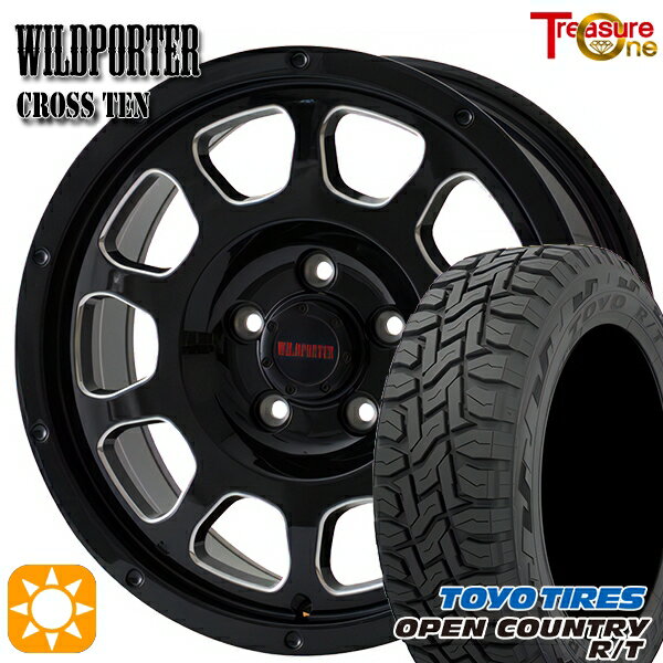 【取付対象】215/70R16 100Q トーヨー オープンカントリー R/T トレジャーワン ワイルドポーター クロステン BK/SM 16インチ 7.0J 5H114.3 サマータイヤホイールセット