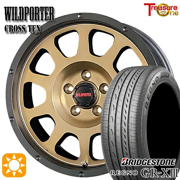 【取付対象】リーフ レヴォーグ 215/50R17 95V XL ブリヂストン レグノ GR-X3 トレジャーワン ワイルドポーター クロス10 ブロンズ 17インチ 7.5J 5H114.3 サマータイヤホイールセット