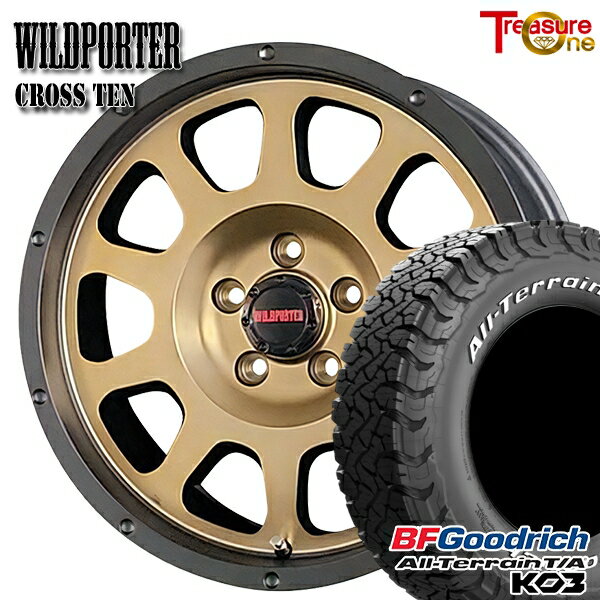 【取付対象】215/70R16 100/97S RWL BFグッドリッチ オールテレーン T/A KO3 トレジャーワン ワイルドポーター クロステン ブロンズ 16インチ 7.0J 5H114.3 サマータイヤホイールセット