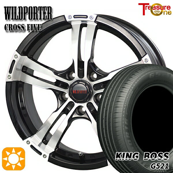 【取付対象】215/60R16 95V キングボス G521 トレジャーワン ワイルドポーター クロスファイブ BP 16インチ 7.0J 5H114.3 サマータイヤホイールセット