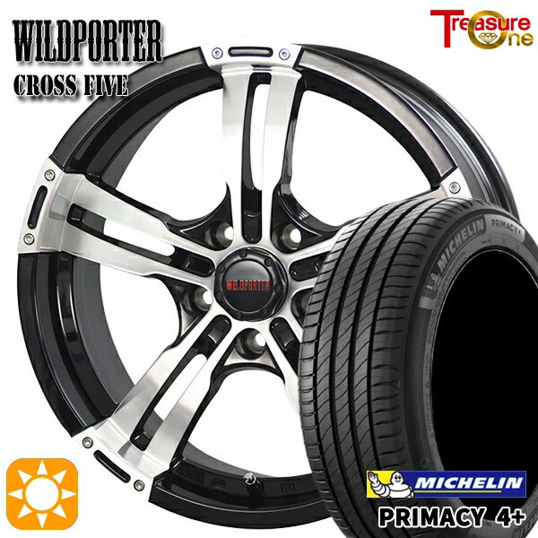 【取付対象】エクストレイル フォレスター 225/60R17 99V ミシュラン プライマシー4プラス トレジャーワン ワイルドポーター クロスファイブ BP 17インチ 7.5J 5H114.3 サマータイヤホイールセット