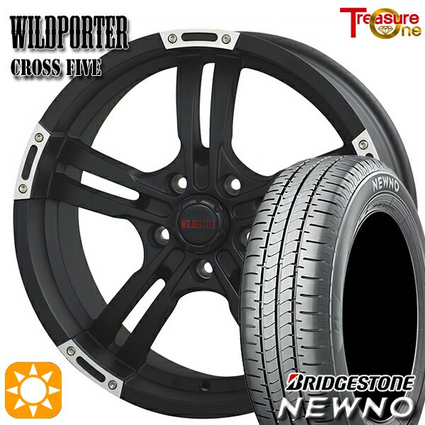 【取付対象】215/65R16 98H ブリヂストン ニューノ トレジャーワン ワイルドポーター クロスファイブ MBP 16インチ 7.0J 5H114.3 サマータイヤホイールセット