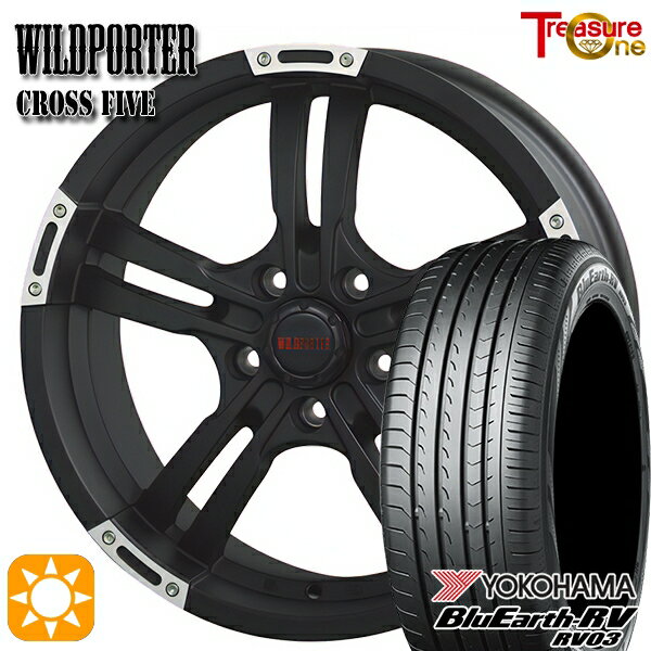 【取付対象】ヴェゼル オデッセイ 215/60R16 95H ヨコハマ ブルーアース RV03 トレジャーワン ワイルドポーター クロスファイブ MBP 16インチ 7.0J 5H114.3 サマータイヤホイールセット