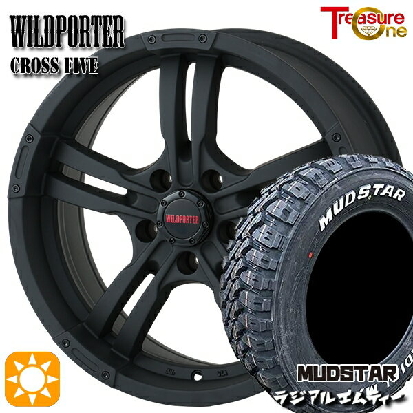 【取付対象】エスティマ ヤリスクロス 215/60R16 99T XL マッドスター ラジアル M/T ホワイトレター トレジャーワン ワイルドポーター クロスファイブ マットブラック 16インチ 7.0J 5H114.3 サマータイヤホイールセット