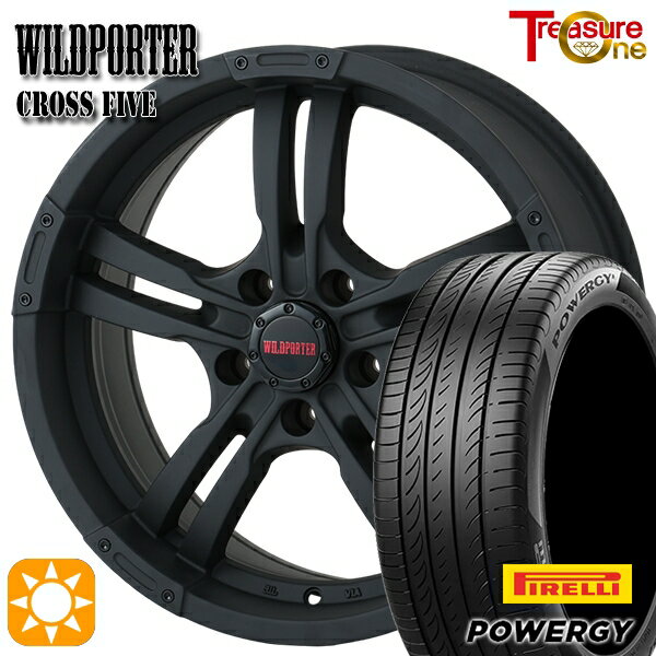 【取付対象】エスティマ ヤリスクロス 215/60R16 95H ピレリ パワジー トレジャーワン ワイルドポーター クロスファイブ マットブラック 16インチ 7.0J 5H114.3 サマータイヤホイールセット
