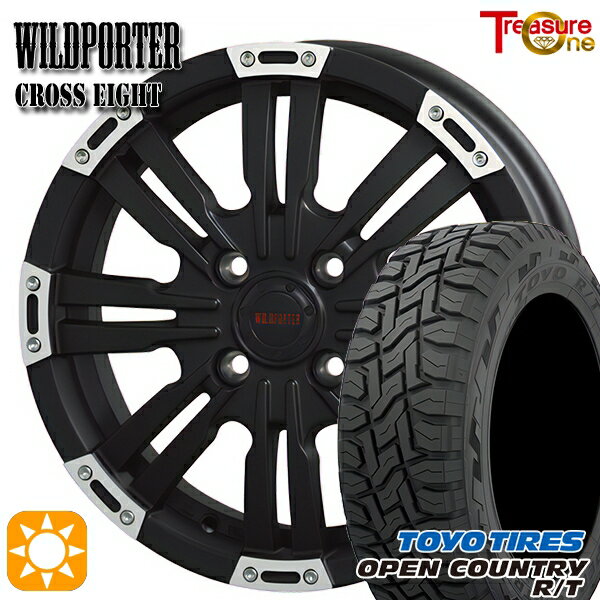 【取付対象】軽トラ 145/80R12 80/78N LT トーヨー オープンカントリー R/T トレジャーワン ワイルドポーター クロスエイト マットブラックポリッシュ 12インチ 4.0J 4H100 サマータイヤホイールセット