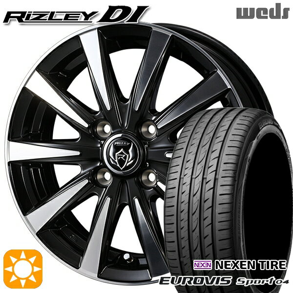 【取付対象】165/60R14 75H ロードストーン ユーロビズ Sport 04 Weds ライツレーDI ブラックポリッシュ 14インチ 4.5J 4H100 サマータイヤホイールセット