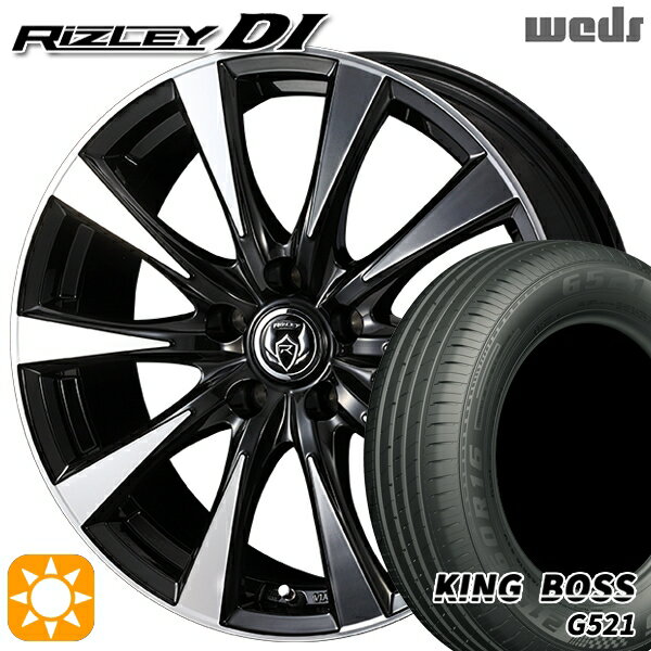 【取付対象】リーフ ノア 205/55R16 91V キングボス G521 Weds ライツレーDI ブラックポリッシュ 16インチ 6.5J 5H114.3 サマータイヤホイールセット