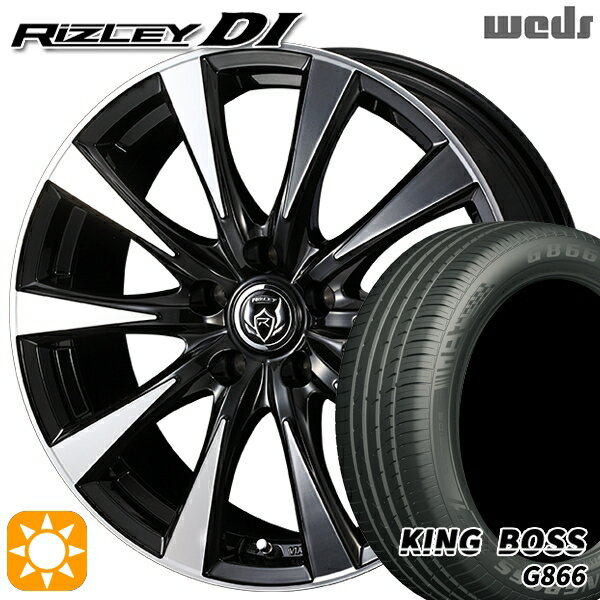 【取付対象】リーフ レヴォーグ 215/50R17 95W XL キングボス G866 Weds ライツレーDI ブラックポリッシュ 17インチ 7.0J 5H114.3 サマータイヤホイールセット