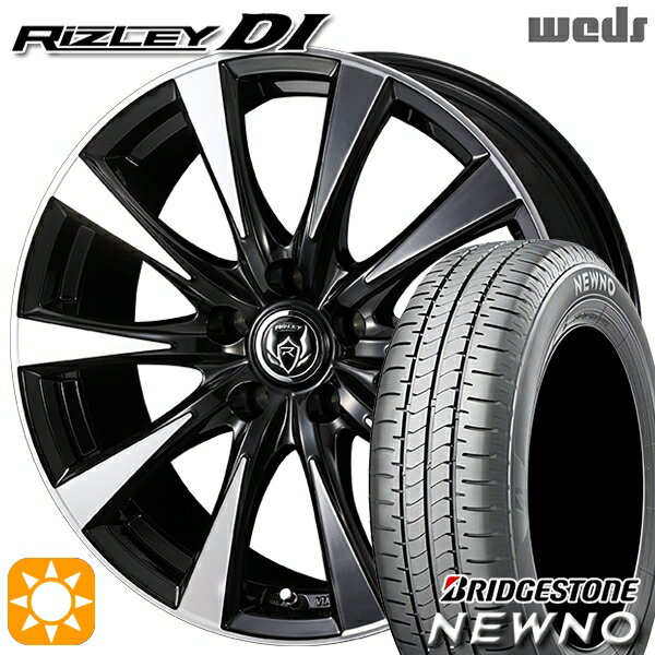 【取付対象】195/65R15 91H ブリヂストン ニューノ Weds ライツレーDI ブラックポリッシュ 15インチ 6.0J 5H114.3 サマータイヤホイールセット