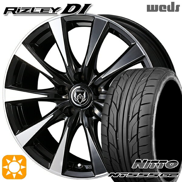 【取付対象】アイシス ノア 215/45R17 91W XL ニットー NT555 G2 Weds ライツレーDI ブラックポリッシュ 17インチ 7.0J 5H114.3 サマータイヤホイールセット