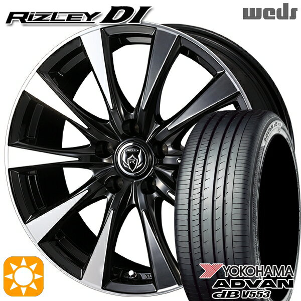 【取付対象】アイシス ノア/ヴォクシー 215/45R17 91W XL ヨコハマ アドバンデシベル V553 Weds ライツレーDI ブラックポリッシュ 17インチ 7.0J 5H114.3 サマータイヤホイールセット