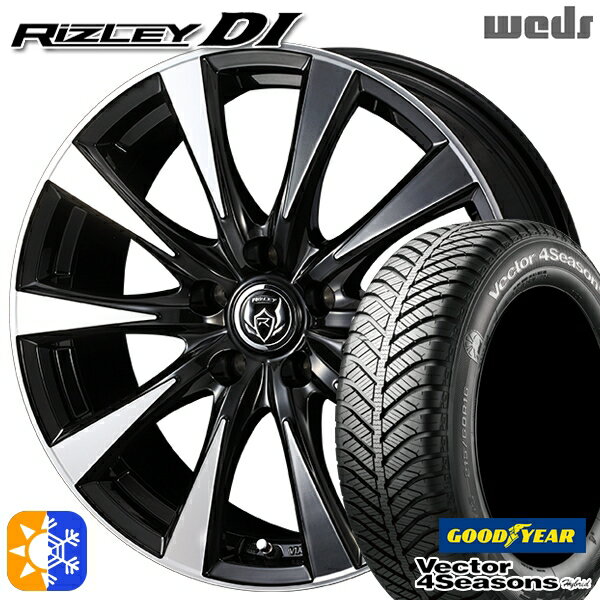 アイシス ノア 215/45R17 91H XL グッドイヤー ベクター フォーシーズンズ Weds ウェッズ ライツレーDI 17インチ 7.0J 5H114.3 ブラックポリッシュ オールシーズンタイヤホイールセット