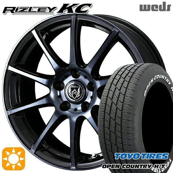 【取付対象】新型60系プリウス 195/60R17 90H トーヨー オープンカントリー H/T2 WL Weds ライツレーKC ブラックポリッシュBC 17インチ 7.0J 5H114.3 サマータイヤホイールセット