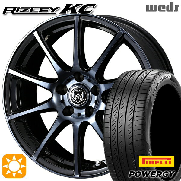 【取付対象】リーフ ノア 205/55R16 91V ピレリ パワジー Weds ライツレーKC ブラックポリッシュBC 16インチ 6.5J 5H114.3 サマータイヤホイールセット