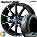 フリード 185/65R15 88H グッドイヤー ベクター フォーシーズンズ Weds ウェッズ ライツレーKC 15インチ 6.0J 5H114.3 ブラックポリッシュBC オールシーズンタイヤホイールセット