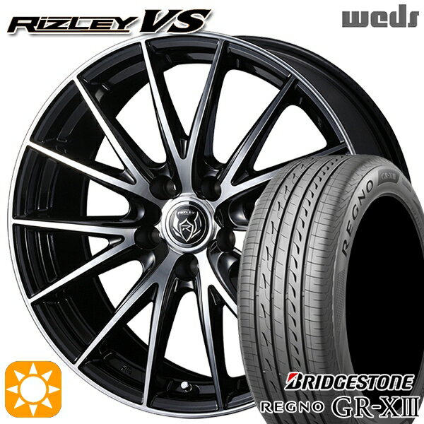 【取付対象】エスティマ ヤリスクロス 215/60R16 95V ブリヂストン レグノ GR-X3 Weds ライツレーVS ブラックメタリックポリッシュ 16インチ 6.5J 5H114.3 サマータイヤホイールセット